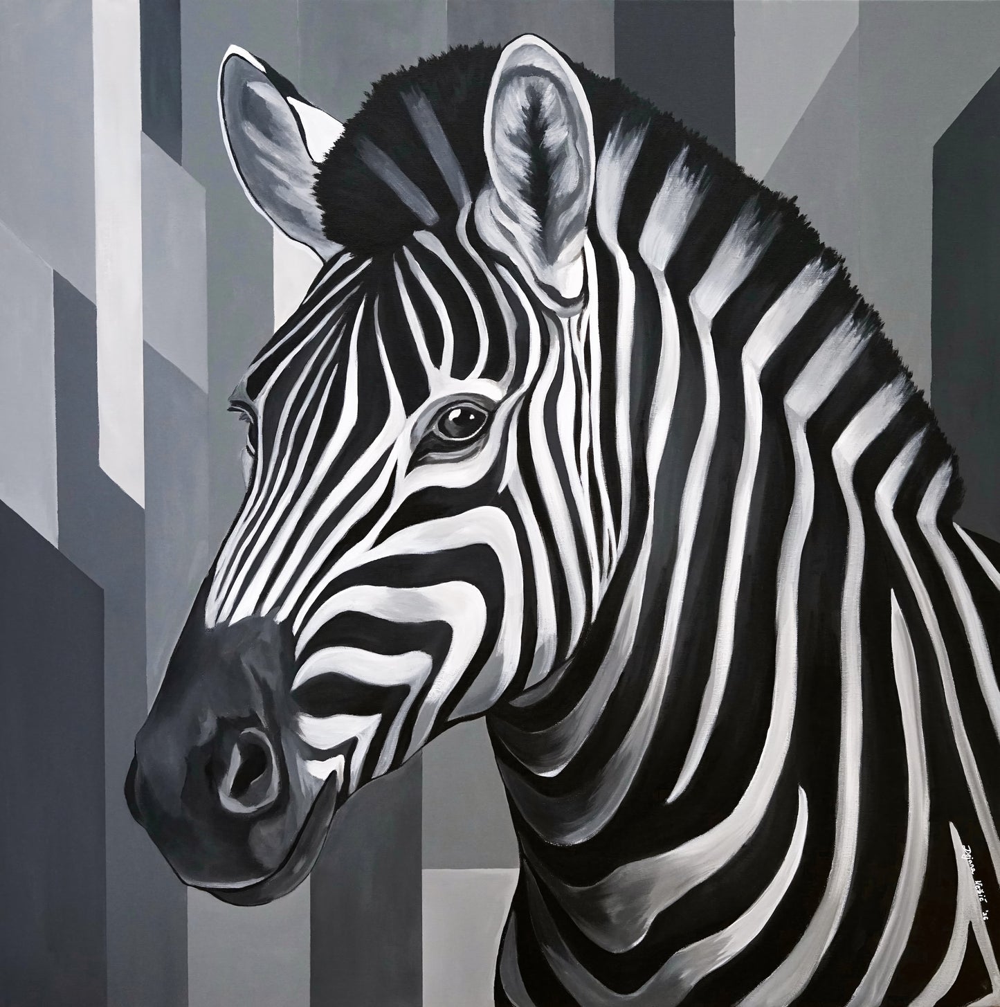 Black & White Zebra | Fine Art Canvas Print