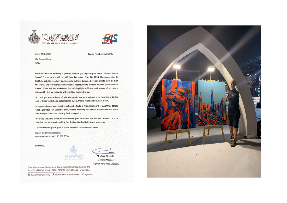 Painting Live in the UAE: My Experience at Fujairah Artists Street