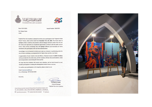 Painting Live in the UAE: My Experience at Fujairah Artists Street