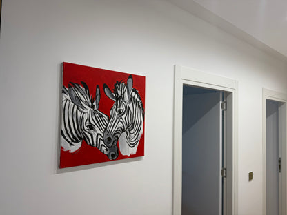 Dve zebre 55x55cm