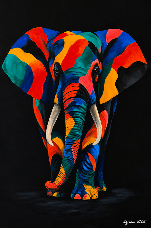 Colorful Elephant  - Fine Art Canvas Print