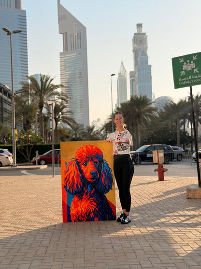 Pop Art Poodle Original 80 × 120 cm / 31.5 × 47.2 in