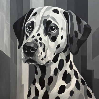 Dalmatian dog Original 100x100cm