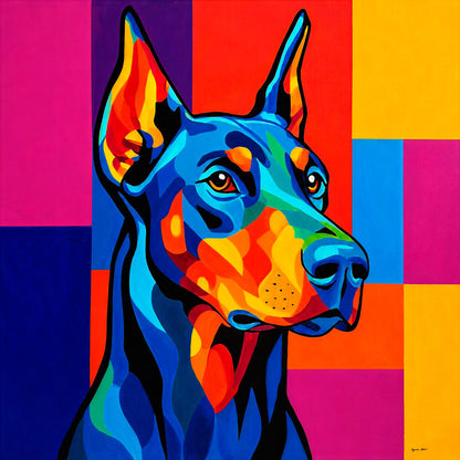 Pop Art Doberman