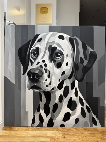Dalmatian dog Original 100x100cm