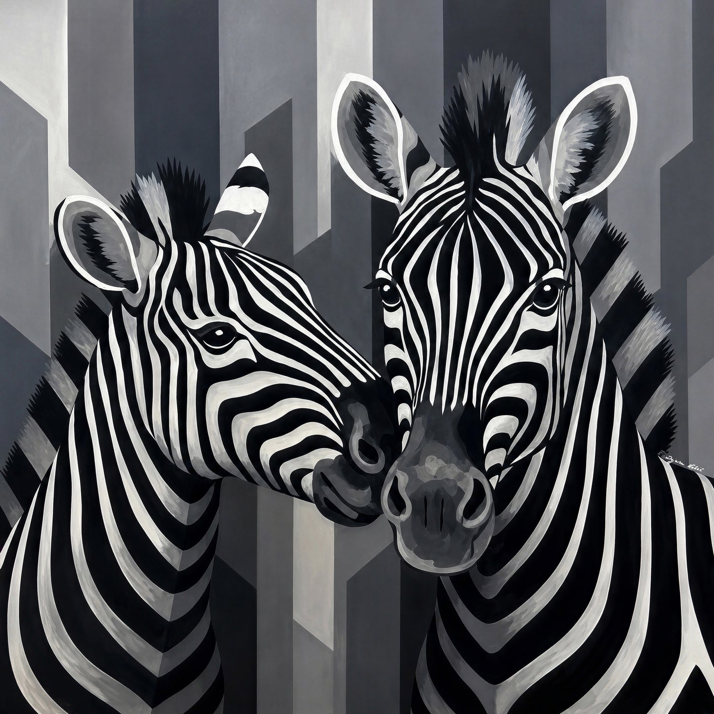 Two Zebras | Fine Art Canvas Print