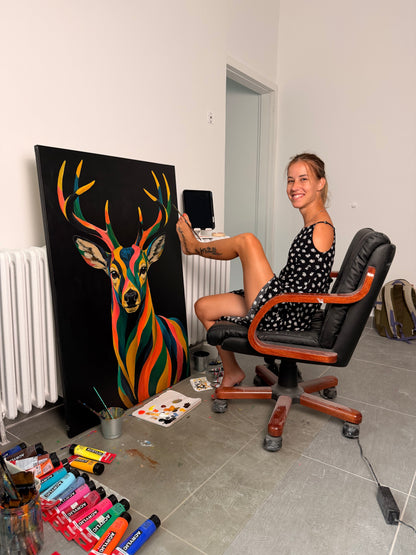 Majestic Deer Original 120 × 80 cm / 47.2 × 31.5 in