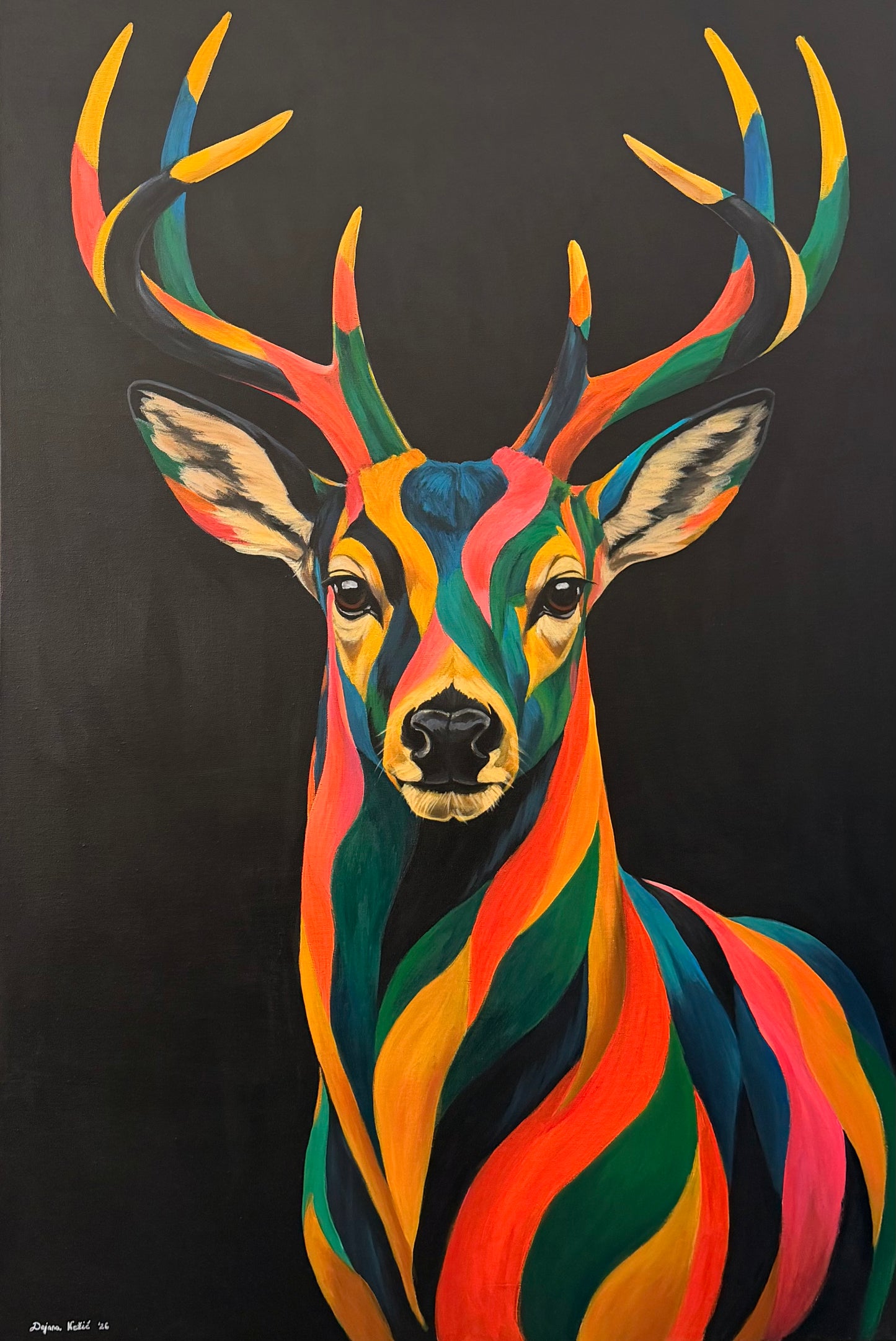 Majestic Deer Original 120 × 80 cm / 47.2 × 31.5 in