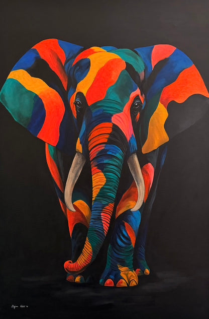 Colorful Elephant Original 120 × 80 cm / 47.2 × 31.5 in