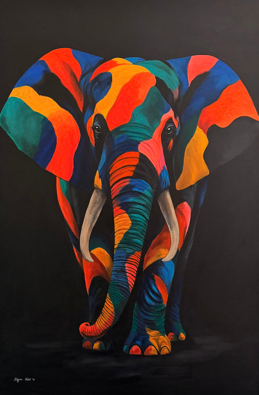 Colorful Elephant Original 120 × 80 cm / 47.2 × 31.5 in