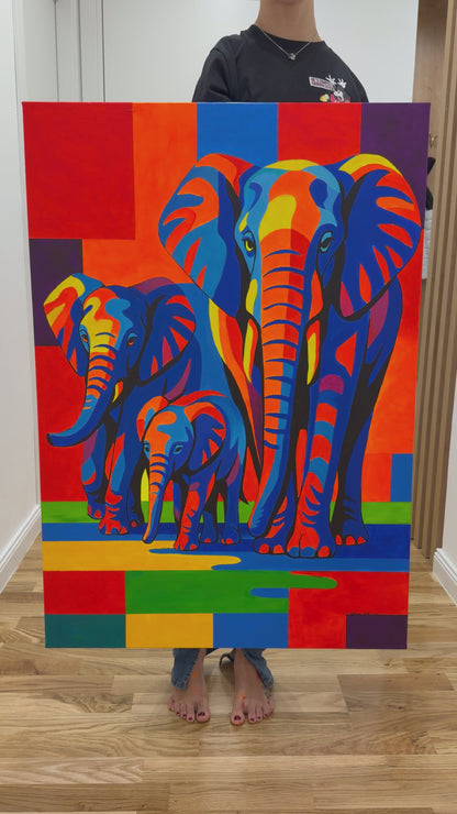 Family of Elephants #2 70x100