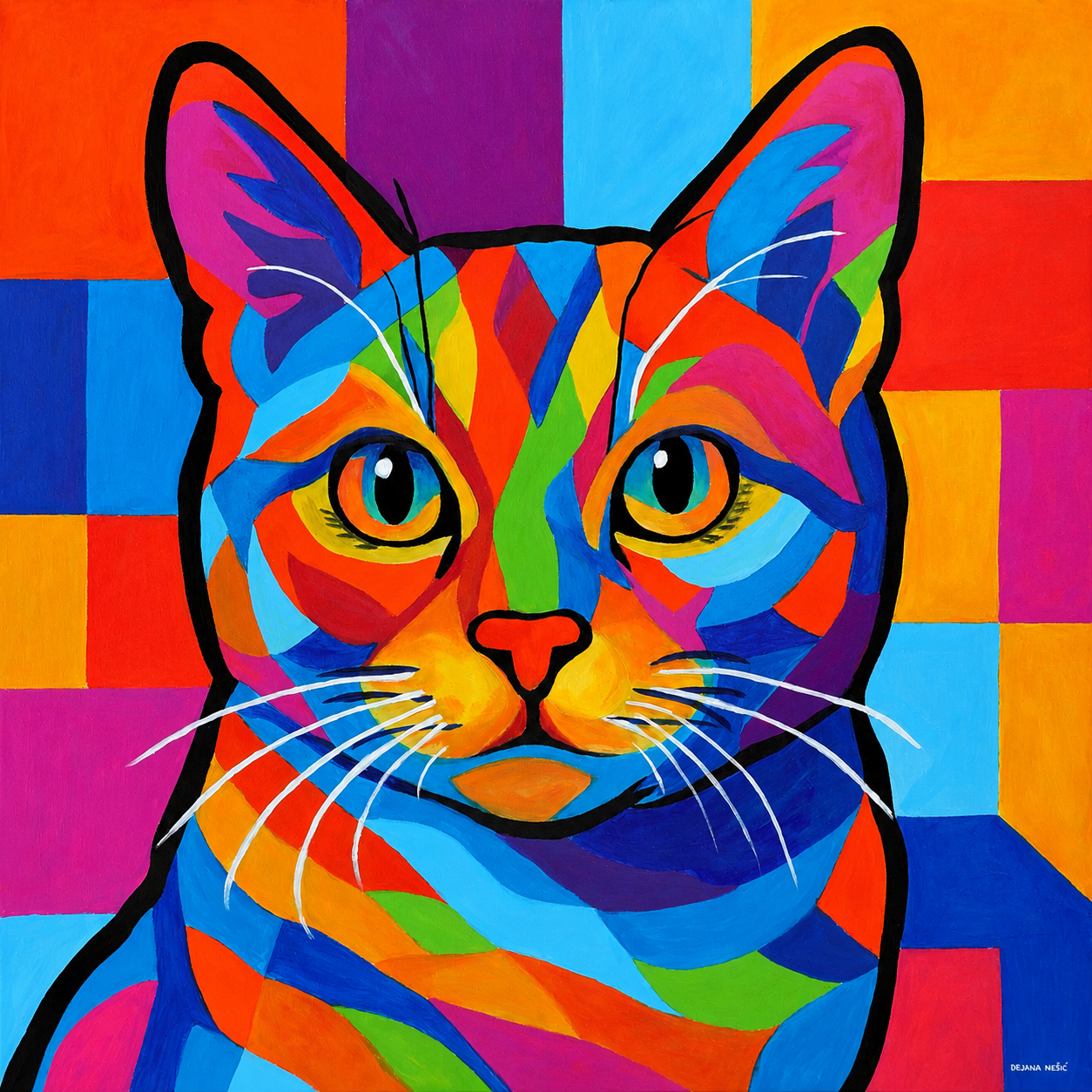 Pop Art Cat | Fine Art Canvas Print