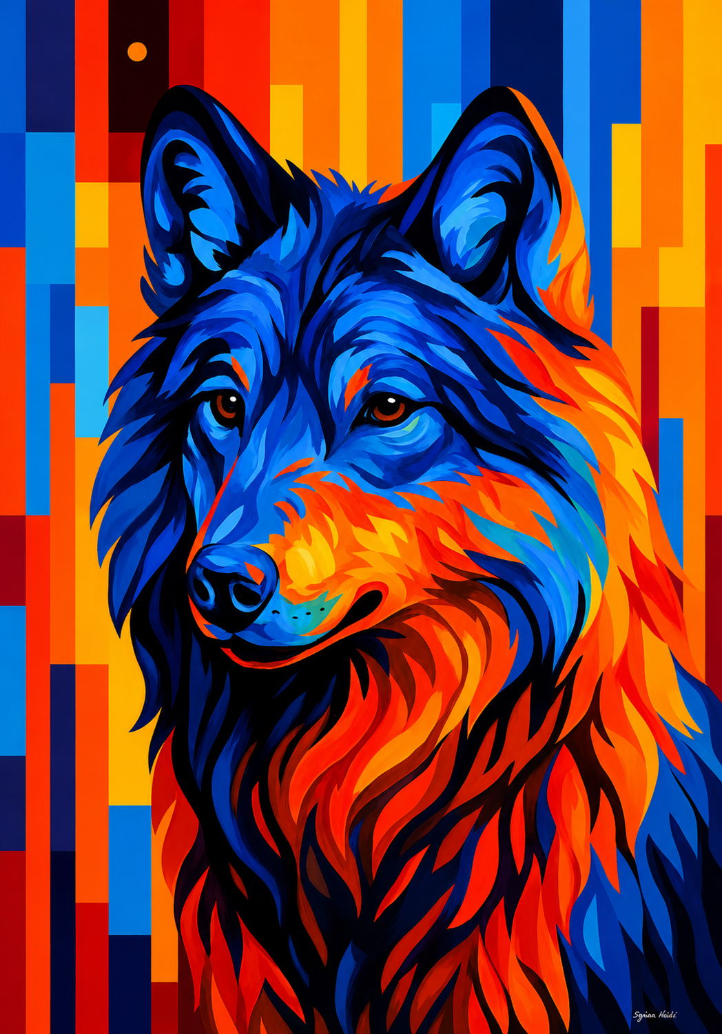 Pop Art Wolf | Fine Art Canvas Print